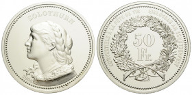 Schützentaler & Schützenmedaillen / Shooting talers & Shooting medals Solothurn
 50 Franken / 50 Francs 2006. 37 mm. Silber / Silver 0.900. Schützent...