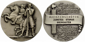 Schützentaler & Schützenmedaillen / Shooting talers & Shooting medals St. Gallen
 Silbermedaille / Silver medal o. J. / ND. 50.1 mm. Silber /Silver 0...