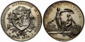 Schützentaler & Schützenmedaillen / Shooting talers & Shooting medals Thurgau / Thurgovia
 Silbermedaille / Silver medal 1890. 45.0 mm. Frauenfeld. S...