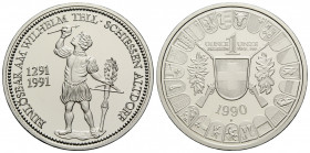 Schützentaler & Schützenmedaillen / Shooting talers & Shooting medals Uri
 Palladium 1990. 33.0 mm. 1 oz Palladium. Wilhelm Tell Schiessen / Shooting...
