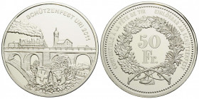 Schützentaler & Schützenmedaillen / Shooting talers & Shooting medals Uri
 50 Franken / 50 Francs 2011. 37 mm. Silber / Silver 0.900. Schützentaler /...