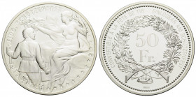 Schützentaler & Schützenmedaillen / Shooting talers & Shooting medals Wallis / Valais
 50 Franken / 50 Francs 2015. 37 mm. Silber / Silver 0.900. Sch...
