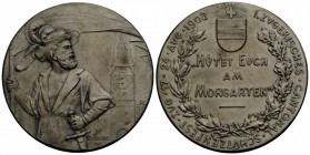 Schützentaler & Schützenmedaillen / Shooting talers & Shooting medals Zug
 Silbermedaille / Silver medal 1902 45.1 mm. Vs. Mann mit Schwert und Fahne...