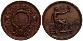 Schützentaler & Schützenmedaillen / Shooting talers & Shooting medals Zürich / Zurich
 Kupfermedaille / Copper medal 1895. 45.3 mm. Schützenmedaille ...
