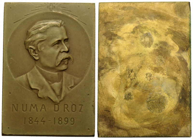 Sonstiges
 52.8 mm x 31.1 mm. Plakette / Bagde. NUMA DROZ 1844-1899. Schweizer ...