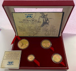 Republik, seit 1960 1/10 oz, 1/4 oz, 1/2 oz, 1 oz 2001 SAMINT. Gold 999.9. Gesamtgewicht / Total weight 57.547g. Natura. Legal tender proof coin set f...