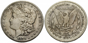 1 Dollar 1878 CC. 38 mm. Silber / Silver 0.900. Münzzeichen / Mintmark Carlsen City. KM 110. 26.40 g. Selten / Rare. Schön / Fine.