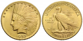10 Dollars 1932. 27 mm. Gold 0.900. Vs. Indianerkopf, Rs. Adler / Obv. Indian Head. Rv. Eagle. KM 130. 16.72 g. Häufig / Common. Vorzüglich / Extremel...