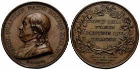 Medaillen / Medals
 Bronzemedaille / Bronze medal 45.9 mm. Vs. / Obv. BENJ. FRANKLIN NATUS BOSTON. XVII JAN. MDCCVI. (17. Jan. 1706). Portrait. Stemp...