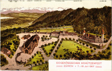 Postkarten Schweiz
 1907 / 1907 / 1924. Postkarte 1: Vs. Bild, EIDGENÖSSISCHES SCHÜTZENFEST ZÜRICH 7.-18.Juli 1907. Rs. Unbeschrieben. Postkarte 2: V...