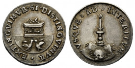 o. J. / ND. 17.25 mm. Eventuell Trauermünze / Possibly funeral coin. EXTIN GVIMVR SI SISTINGVIMVR EXTINGVINVR VSQVE AD INTERITVM. 3.40 g. Sehr schön +...