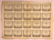 Frankreich 1. Republik (1792-1804) / France, first Republic
 50 Sols 1793. 1 Block à 20 Stück / 20 pieces. Ausgabe / Issue 23. May 1793. Série 3014. ...