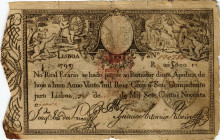 Portugal Königreich
Pedro IV 20000 Reis 1799 (1826). 20 Mil Reis. 14.3.1799. Pick P. 30. Kleine Papierverluste, sehr schön / Small paper losses very ...