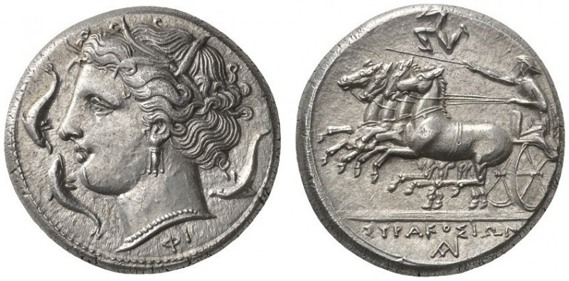 CLASSICAL COINS 
 SICILY 
 SYRACUSE 
 Agathocles , king 317-289 BC. Tetradrac...