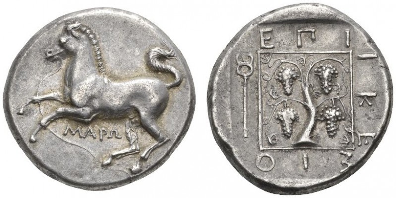 CLASSICAL COINS 
 THRACE 
 MARONEIA 
 Stater, about 385-350 BC. AR 11.35 g. M...