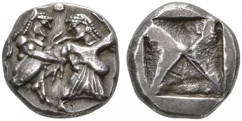 CLASSICAL COINS 
 MACEDONIA 
 SIRIS (&quot;LETE&quot;) 
 Stater, about 500 BC...