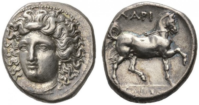 CLASSICAL COINS 
 THESSALY 
 LARISSA 
 Didrachm, about 356-342 BC. AR 12.10 g...