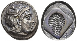 CLASSICAL COINS 
 CILICIA 
 SOLOI-POMPEIOPOLIS 
 Stater, about 385-350 BC. AR 10.34 g. Head of Athena r., wearing crested Attic helmet, bowl decora...