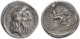 ROMAN COINS 
 ROMAN REPUBLIC 
 C. Memmius , about 56 BC. Denarius. AR 3.70 g. C. MEMMI. C.F. - QVIRINVS Laureate, bearded head r. of Quirinus. Rev. ...