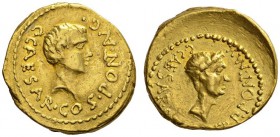 ROMAN COINS 
 IMPERATORIAL COINAGE 
 C. Octavius Thurinus (Octavian), 44-28 BC. Aureus, struck in Gallia Cisalpina, about 43 BC. AV 8.07 g. C.CAESAR...