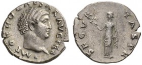 ROMAN COINS 
 ROMAN EMPIRE 
 OTHO, 69. Denarius. AR 3.40 g. IMP OTHO CAESAR AVG TR P Bare head r. Rev. SECVRI - TAS PR Securitas, wearing long robe,...