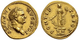 ROMAN COINS 
 ROMAN EMPIRE 
 TITUS Caesar, 69-79. Aureus, struck under Vespasian, 74. AV 7.40 g. T CAESAR – IMP VESP Laureate head r. Rev. PONTIF - ...