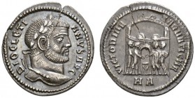 ROMAN COINS 
 ROMAN EMPIRE 
 DIOCLETIANUS, 284-305. Argenteus, Heraclea , 296. AR 3.12 g. DIOCLETI - ANVS AVG Laureate head r. Rev. VICTORIAE - SARM...