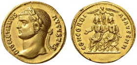 ROMAN COINS 
 ROMAN EMPIRE 
 DIOCLETIANUS, 284-305. Aureus, Cyzicus , about 293. AV 6.14 g. DIOCLETIANVS - AVGVSTVS Laureate head l. Rev. Diocletian...