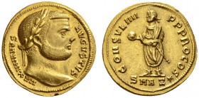 ROMAN COINS 
 ROMAN EMPIRE 
 MAXIMIANUS HERCULIUS, 286-305. Aureus, Antiochia , 293-295. AV 5.35 g. MAXIMIANVS - AVGVSTVS Laureate head r. Rev. CONS...