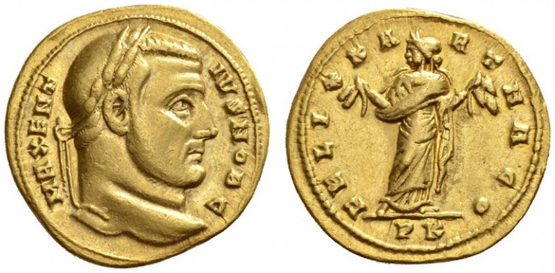 ROMAN COINS 
 ROMAN EMPIRE 
 MAXENTIUS Caesar, 306. Aureus, Carthago , 306. AV...