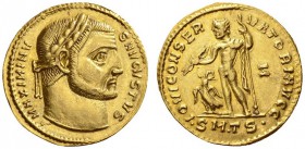 ROMAN COINS 
 ROMAN EMPIRE 
 MAXIMINUS II DAZA, 309-313. Aureus, Thessalonica , about 311-313. AV 4.96 g. MAXIMINV - S AVGVSTVS Laureate head r. Rev...