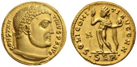 ROMAN COINS 
 ROMAN EMPIRE 
 CONSTANTINE I THE GREAT, 307-337. Aureus, Serdica , 313-314. AV 5.18 g. CONSTAN - TINVS PF AVG Laureate head r. Rev. SO...
