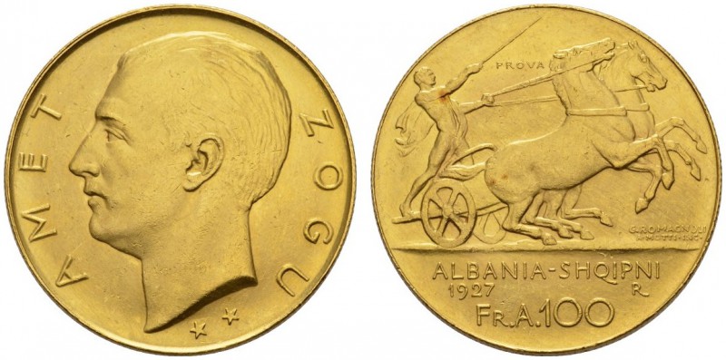EUROPEAN COINS & MEDALS 
 ALBANIEN 
 REPUBLIK/KÖNIGREICH 
 Amet Zogu I., 1925...