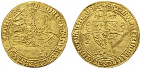 EUROPEAN COINS & MEDALS 
 BELGIEN 
 BRABANT 
 Philipp der Gute, 1430-1467. Cavalier d'or o.J. S-S, Brüssel. Der Graf als gepanzerter Turnier­ritter...