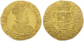 EUROPEAN COINS & MEDALS 
 BELGIEN 
 BRABANT 
 Philipp IV. von Spanien, 1621-1665. 2 Souverain d'or 1643, Antwerpen. PHIL IIII D G HISP ET INDIAR RE...