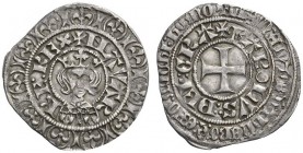 EUROPEAN COINS & MEDALS 
 FRANCE FEODALE 
 NAVARRE 
 Charles le Mauvais, 1349-1387. Gros esterlin s.d. Buste couronné de face, coupant la légende e...