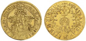 EUROPEAN COINS & MEDALS 
 FRANCE ALSACE 
 STRASBOURG, VILLE 
 Goldgulden n.d. Engel/Lehr 416; Fr. 234. 3,19 g.
 OR. TTB