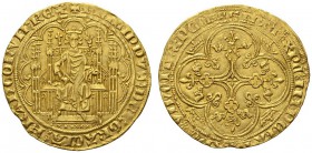 EUROPEAN COINS & MEDALS 
 FRANCE 
 ROYAUME 
 Philippe VI, 1328-1350. Chaise d'or s.d. (émission du 17 juillet 1346). PHILIPPVS DEI GRACIA FRANCORVM...