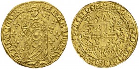 EUROPEAN COINS & MEDALS 
 FRANCE 
 ROYAUME 
 Charles VII, 1422-1461. Royal d'or s.d. (1ère émission du 9 octobre 1429) O, Orléans. KAROLVS DEI GRA ...