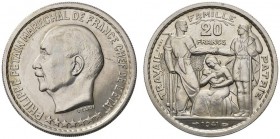 EUROPEAN COINS & MEDALS 
 FRANCE 
 L'ETAT FRANCAIS, 1940-1944. 
 20 Francs 1941, Paris. Essai en cupro-nickel. K./M. Pn 107. 9,55 g.; 30 mm.
 Rare...
