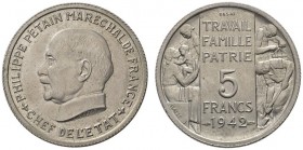 EUROPEAN COINS & MEDALS 
 FRANCE 
 L'ETAT FRANCAIS, 1940-1944. 
 5 Francs 1942, Paris. Essai en cupro-nickel. K./M. Pn 19. 10,69 g.; 30 mm.
 Rare....