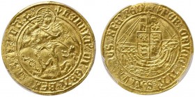 EUROPEAN COINS & MEDALS 
 CHOICE COLLECTION OF ENGLISH GOLD COINS 
 Henry VII, 1485-1509. Angel n.d. (1485-1490, 1504-1509), London. Initial mark li...