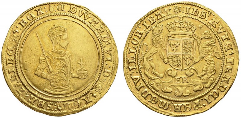 EUROPEAN COINS & MEDALS 
 CHOICE COLLECTION OF ENGLISH GOLD COINS 
 Edward VI,...