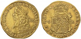 EUROPEAN COINS & MEDALS 
 CHOICE COLLECTION OF ENGLISH GOLD COINS 
 Charles II, 1660-1685. Unite (20 Shillings) n.d., London. CAROLVS II D G MAG BRI...