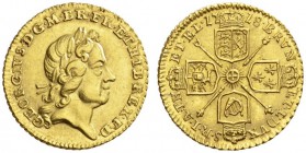 EUROPEAN COINS & MEDALS 
 CHOICE COLLECTION OF ENGLISH GOLD COINS 
 George I, 1714-1727. 1/4 Guinea 1718, London. GEORGIVS D G M BR FR ET HIB REX F ...