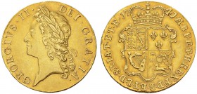 EUROPEAN COINS & MEDALS 
 CHOICE COLLECTION OF ENGLISH GOLD COINS 
 George II, 1727-1760. 5 Guineas 1741/38, London. GEORGIVS II DEI GRATIA. Bust le...