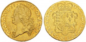 EUROPEAN COINS & MEDALS 
 CHOICE COLLECTION OF ENGLISH GOLD COINS 
 George II, 1727-1760. 5 Guineas 1753, London. GEORGIVS II DEI GRATIA. Laureate h...