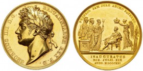 EUROPEAN COINS & MEDALS 
 CHOICE COLLECTION OF ENGLISH GOLD COINS 
 George IV, 1820-1830. Gold Medal 1821. By B. Pistrucci. Bust left // Victory cro...
