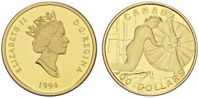 EUROPEAN COINS & MEDALS 
 CHOICE COLLECTION OF ENGLISH GOLD COINS 
 Elizabeth II, since 1952. 100 Dollars 1994. Canada. World War II home front. Fr....