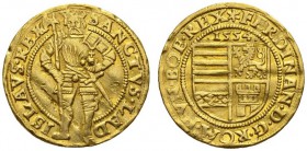 HABSBURGISCHE ERBLANDE- ÖSTERREICH 
 RÖMISCH-DEUTSCHES REICH 
 Ferdinand I., 1522-1564. Dukat 1544, Wien. Fr. 36; M.z.A. S.27. 3,49 g.
 GOLD. Sehr ...